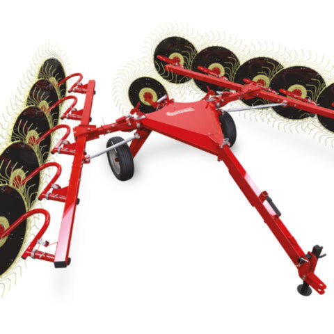 Enorossi V-Frame Central Joint Wheel Rake BATRAKE for Forage & Windrowing
