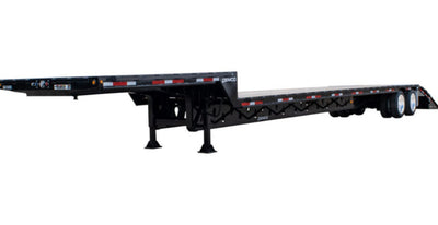 Demco Tandem Axle Drop Deck Trailers with 5′ Beaver Tail and Twin Ramps