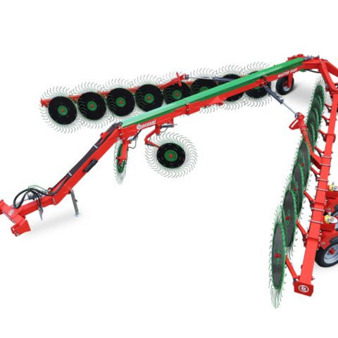 Enorossi V-Frame Rear Joint Wheel Rake MASTER RAKE for Forage & Windrowing