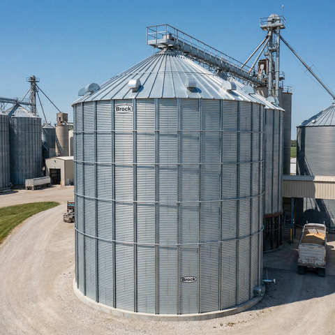 Brock Stiffened Grain Bin - 36' Diameter Commercial