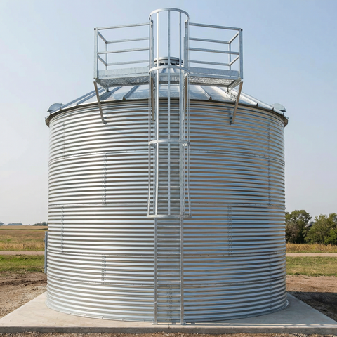 Grain Bin Safety Ladder with Cage